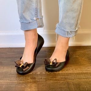 Zaxy Glitter Bow Flats